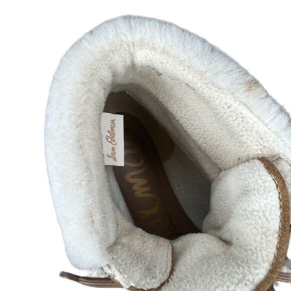 Sam Edelman Franc cognac fur trim boots size 6 - Picture 3 of 9